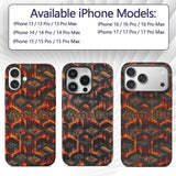 Fiery Lava Cube Geometric Abstract Printed Design Custom Name Protective Phone Case Mobile Cover Durable Everyday Smartphone Shock Resistant