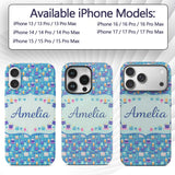 Yellow Floral Cake Seamless Pattern Botanical Custom Name Protective Phone Case Mobile Cover Durable Everyday Smartphone Shock Resistant