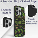 Floating Grass Block Night Landscape Seamless Custom Name Protective Phone Case Mobile Cover Durable Everyday Smartphone Shock Resistant