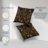 Custom Name Brown Green Camouflage Pixel Abstract Pattern Lovely Square Filled Cushion Throw Pillow Sofa Bed Home Decor Zip Washable UK Made