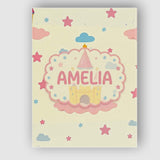 Personalised Name Cute Fantasy Castle Custom Modern Room Accent Creative Decorator Style Canvas Wall Art Print Decor Picture Ready to Hang