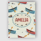Personalised Name Cute Canoes with Duck Custom  Modern Room Accent Elegant Feature Canvas Wall Art Print Decor Picture Ready to Hang
