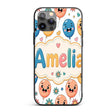 Cute Smiling Balloons Hearts and Stars Fun Party Custom Name Protective Phone Case Mobile Cover Durable Everyday Smartphone Shock Resistant