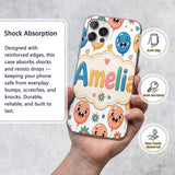 Cute Smiling Balloons Hearts and Stars Fun Party Custom Name Protective Phone Case Mobile Cover Durable Everyday Smartphone Shock Resistant