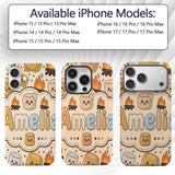 Cute Marshmallows Campfire Smores Sweet Treat Custom Name Protective Phone Case Mobile Cover Durable Everyday Smartphone Shock Resistant