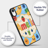 Cute Kawaii Fruits Juice Drink Strawberry Banana Custom Name Protective Phone Case Mobile Cover Durable Everyday Smartphone Shock Resistant