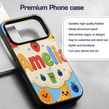 Cute Kawaii Fruits Juice Drink Strawberry Banana Custom Name Protective Phone Case Mobile Cover Durable Everyday Smartphone Shock Resistant