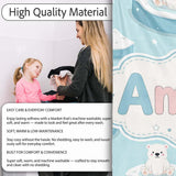 Cute Polar Bears on Ice Floes Arctic Winter Cute Animals Seamless  Personalised Custom Name Super Soft Fleece Blanket Bed Sofa Throw