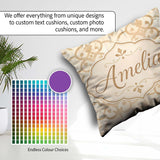 Custom Name Neutral Beige Moroccan Tile Elegant Seamless Pattern Square Filled Cushion Throw Pillow Sofa Bed Home Decor Zip Washable UK Made