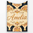 Sunburst Arch Art Deco Vintage Seamless Pattern Perfect Gift for Her  Personalised Custom Name Super Soft Fleece Blanket Bed Sofa Throw