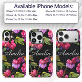 Vibrant Pink Bleeding Heart Decorative Design Custom Name Protective Phone Case Mobile Cover Durable Everyday Smartphone Shock Resistant
