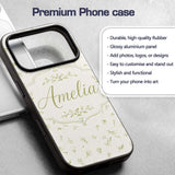 Tiny Wildflower Scatter Soft Botanical Seamless Custom Name Protective Phone Case Mobile Cover Durable Everyday Smartphone Shock Resistant