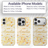 Watercolor Honeycomb Hexagon Sweet Honey Seamless Custom Name Protective Phone Case Mobile Cover Durable Everyday Smartphone Shock Resistant
