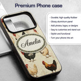 Country Farm Chicken Variety Decorative Design Custom Name Protective Phone Case Mobile Cover Durable Everyday Smartphone Shock Resistant