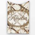 Rustic Distressed Wooden Cross Pattern on Whitewashed Texture Lovely  Personalised Custom Name Super Soft Fleece Blanket Bed Sofa Throw