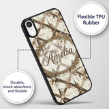 Rustic Distressed Wooden Cross Printed Design Custom Name Protective Phone Case Mobile Cover Durable Everyday Smartphone Shock Resistant