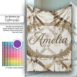 Rustic Distressed Wooden Cross Pattern on Whitewashed Texture Lovely  Personalised Custom Name Super Soft Fleece Blanket Bed Sofa Throw