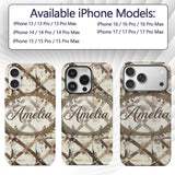 Rustic Distressed Wooden Cross Printed Design Custom Name Protective Phone Case Mobile Cover Durable Everyday Smartphone Shock Resistant