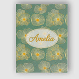 Personalised Name Luxury Teal Background Custom  Unique Gift Idea Elegant Feature Canvas Wall Art Print Decor Picture Ready to Hang