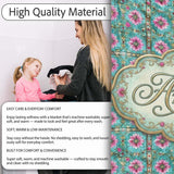 Teal Pink Daisy Floral Tile Pattern Vintage Ornamental Design Lovely  Personalised Custom Name Super Soft Fleece Blanket Bed Sofa Throw