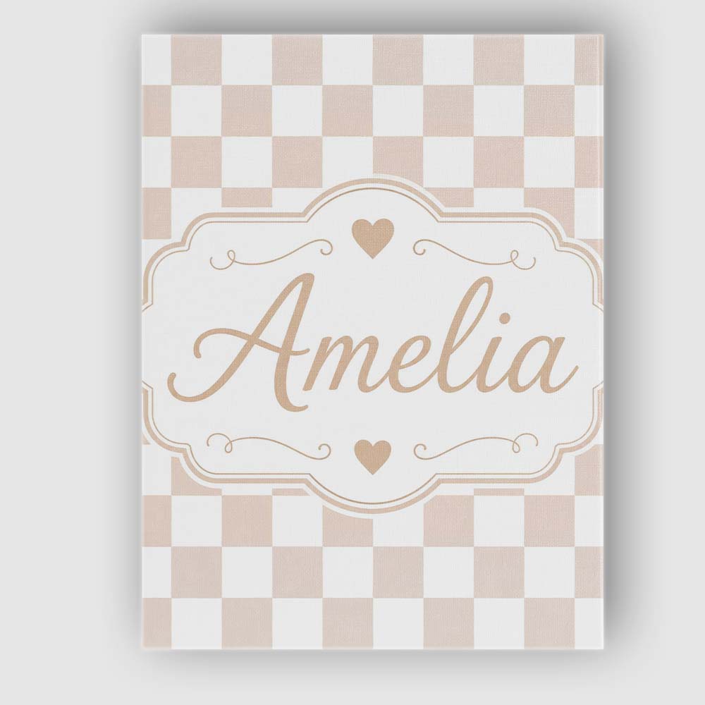 Personalised Name Minimalist Neutral Custom Premium Decorative Design Modern Room Accent Canvas Wall Art Print Decor Picture Ready to Hang