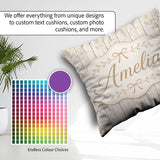 Custom Name Rustic Whitewashed Wooden Plank Texture Pattern with Square Filled Cushion Throw Pillow Sofa Bed Home Decor Zip Washable UK Made