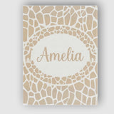 Personalised Name Abstract Giraffe Custom  Stylish Home Interior Unique Gift Idea Canvas Wall Art Print Decor Picture Ready to Hang