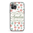Festive Candy Swirl Red and Green Peppermint Custom Name Protective Phone Case Mobile Cover Durable Everyday Smartphone Shock Resistant