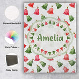 Personalised Name Cute Red and Green Custom Premium Decorative Design Modern Room Accent Canvas Wall Art Print Decor Picture Ready to Hang