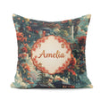 Custom Name Japanese Autumn Village Landscape with Moon Lanterns Square Filled Cushion Throw Pillow Sofa Bed Home Decor Zip Washable UK Made