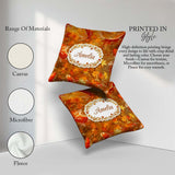 Custom Name Autumn Koi Fish with Golden Maple Pattern Watercolor Square Filled Cushion Throw Pillow Sofa Bed Home Decor Zip Washable UK Made