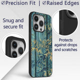 Serene Bamboo Forest with Soft Mist Pattern Asian Custom Name Protective Phone Case Mobile Cover Durable Everyday Smartphone Shock Resistant