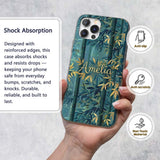 Serene Bamboo Forest with Soft Mist Pattern Asian Custom Name Protective Phone Case Mobile Cover Durable Everyday Smartphone Shock Resistant