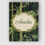 Personalised Name Dark Bamboo Forest Custom Premium Decorative Design Modern Room Accent Canvas Wall Art Print Decor Picture Ready to Hang