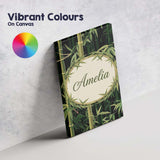 Personalised Name Dark Bamboo Forest Custom Premium Decorative Design Modern Room Accent Canvas Wall Art Print Decor Picture Ready to Hang