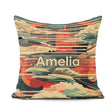 Custom Name Modern High Speed with Rising Sun and Clouds Pattern Square Filled Cushion Throw Pillow Sofa Bed Home Decor Zip Washable UK Made