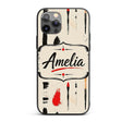 Traditional Japanese Calligraphy Tools and Brush Custom Name Protective Phone Case Mobile Cover Durable Everyday Smartphone Shock Resistant