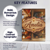 Personalised Name Capsule Living Pods with Custom  Unique Gift Idea Elegant Feature Canvas Wall Art Print Decor Picture Ready to Hang