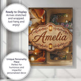 Personalised Name Capsule Living Pods with Custom  Unique Gift Idea Elegant Feature Canvas Wall Art Print Decor Picture Ready to Hang