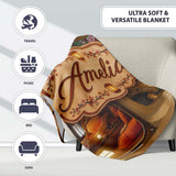 Capsule Living Pods with Decorative Interiors Contemporary Japanese  Personalised Custom Name Super Soft Fleece Blanket Bed Sofa Throw