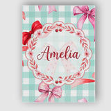 Personalised Name Watercolor Red and Pink Custom  Unique Gift Idea Elegant Feature Canvas Wall Art Print Decor Picture Ready to Hang