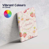 Personalised Name Cute Watercolor Cherry Custom  Unique Gift Idea Elegant Feature Canvas Wall Art Print Decor Picture Ready to Hang