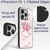 Cute Watercolor Roses Bouquet with Red Ribbon Custom Name Protective Phone Case Mobile Cover Durable Everyday Smartphone Shock Resistant
