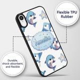 Cute Dolphin Stingray Starfish Ocean Sea Life Custom Name Protective Phone Case Mobile Cover Durable Everyday Smartphone Shock Resistant