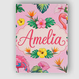 Personalised Name Tropical Flamingo Bird Custom  Unique Gift Idea Elegant Feature Canvas Wall Art Print Decor Picture Ready to Hang