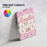 Personalised Name Cute Alpaca Llama Farm Custom  Unique Gift Idea Elegant Feature Canvas Wall Art Print Decor Picture Ready to Hang