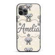 Cute Koala Bears with Stars Beige Background Custom Name Protective Phone Case Mobile Cover Durable Everyday Smartphone Shock Resistant