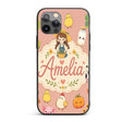 Cute Farm Animals Girl Pig Cow Chicken Peach Custom Name Protective Phone Case Mobile Cover Durable Everyday Smartphone Shock Resistant