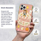 Cute Farm Animals Girl Pig Cow Chicken Peach Custom Name Protective Phone Case Mobile Cover Durable Everyday Smartphone Shock Resistant