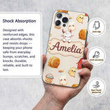 Cute Farm Goat Barn Hay Bale Chick Milk Bucket Custom Name Protective Phone Case Mobile Cover Durable Everyday Smartphone Shock Resistant